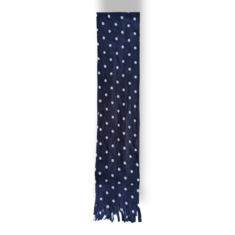 Old Navy Girls Blue w/ White Polka Dots Scarf - Picture 2 of 4